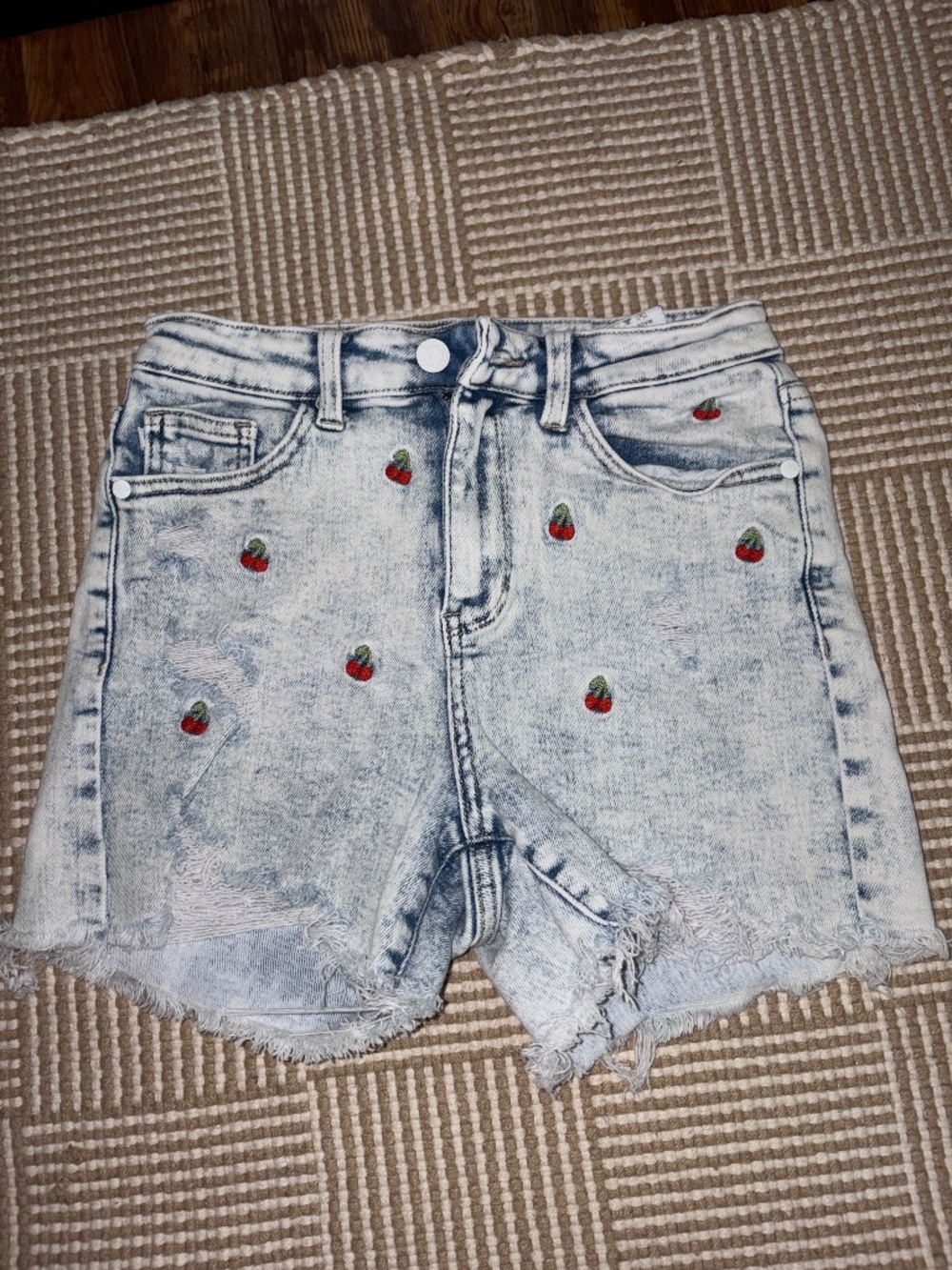 Judy Blue Acid Wash Cherry Bomb Shorts